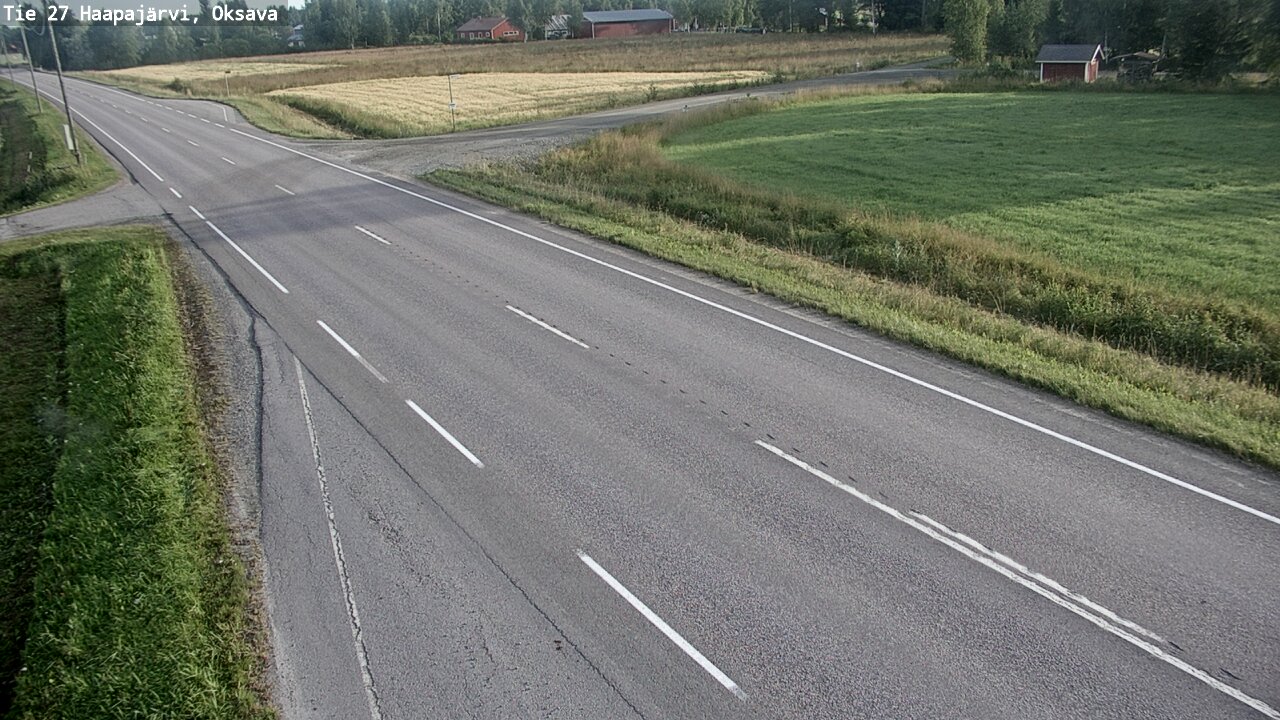 Weather Camera Image Väg 27 Haapajärvi, Oksava, Haapajärvi, Pohjois-Pohjanmaa