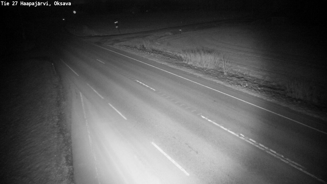 Weather Camera Image Road 27 Haapajärvi, Oksava, Haapajärvi, Pohjois-Pohjanmaa
