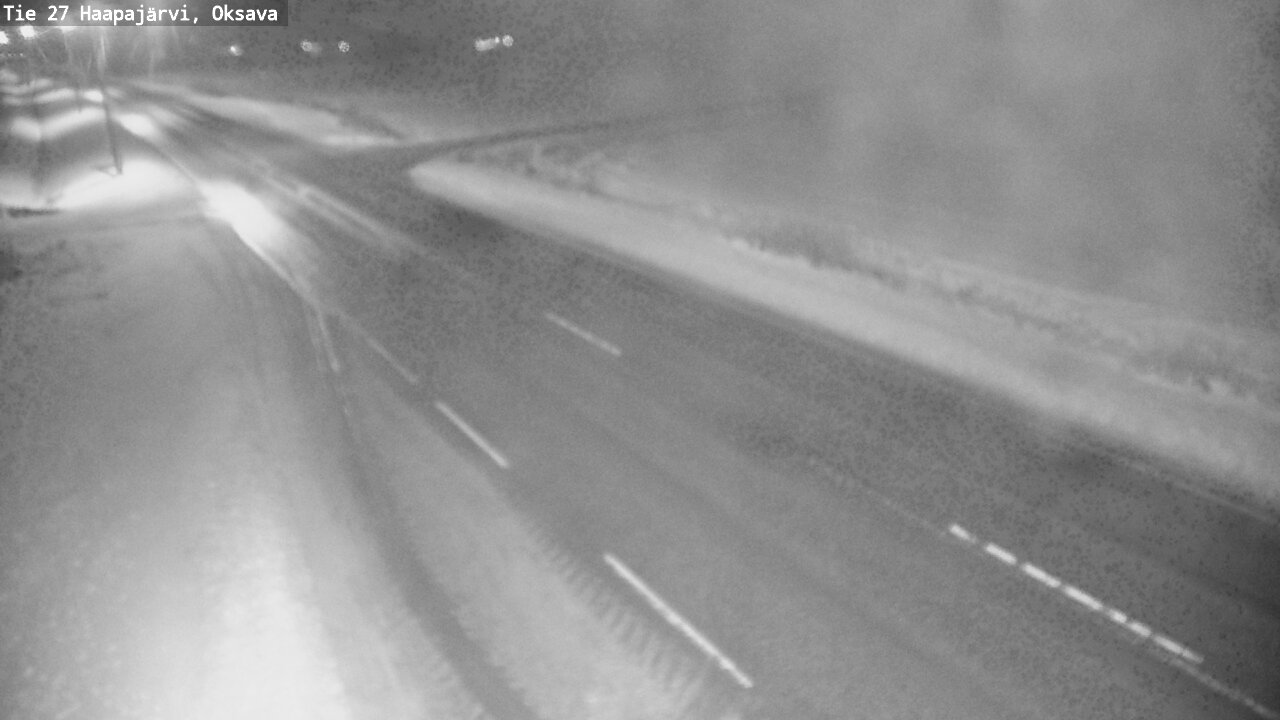 Weather Camera Image Väg 27 Haapajärvi, Oksava, Haapajärvi, Pohjois-Pohjanmaa