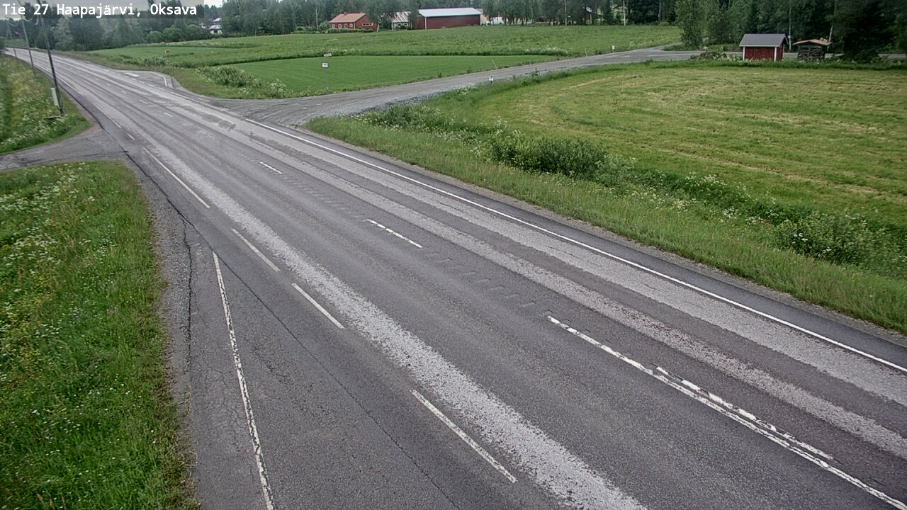 Weather Camera Image Väg 27 Haapajärvi, Oksava, Haapajärvi, Pohjois-Pohjanmaa
