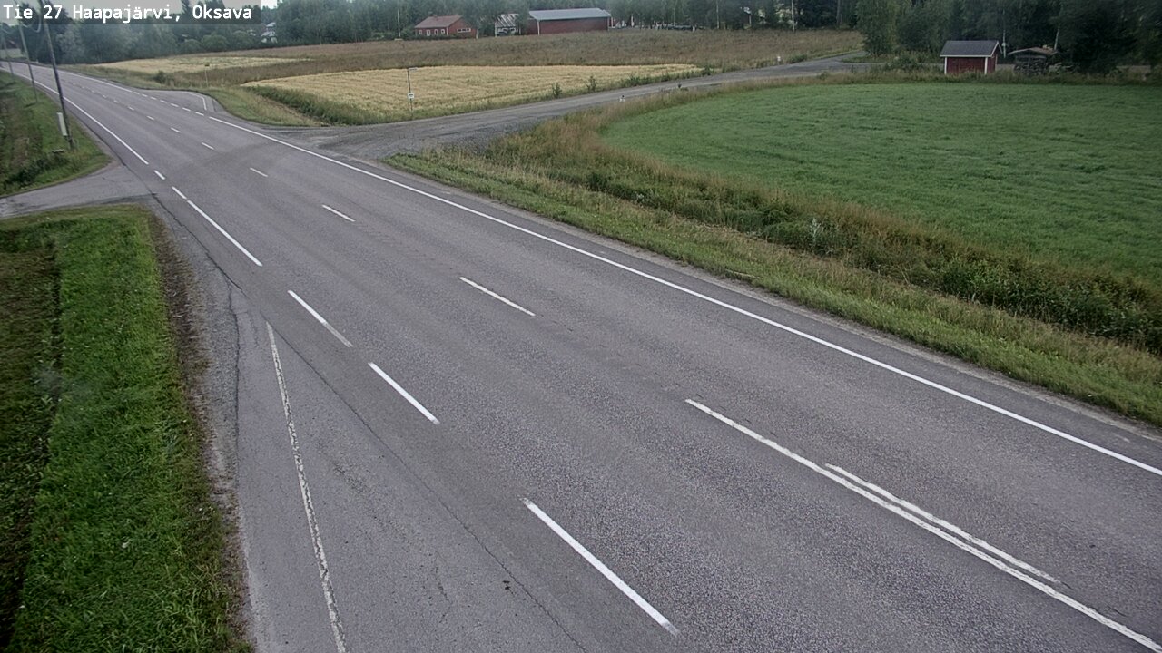 Weather Camera Image Väg 27 Haapajärvi, Oksava, Haapajärvi, Pohjois-Pohjanmaa