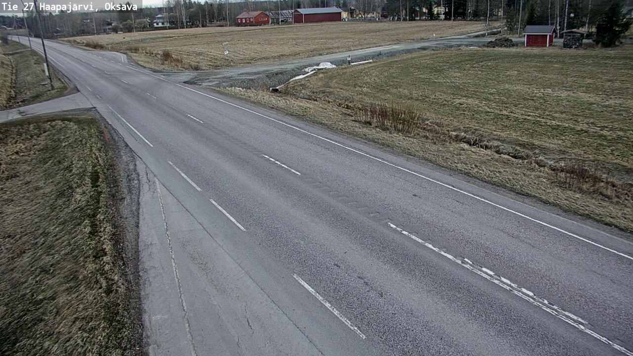 Weather Camera Image Väg 27 Haapajärvi, Oksava, Haapajärvi, Pohjois-Pohjanmaa