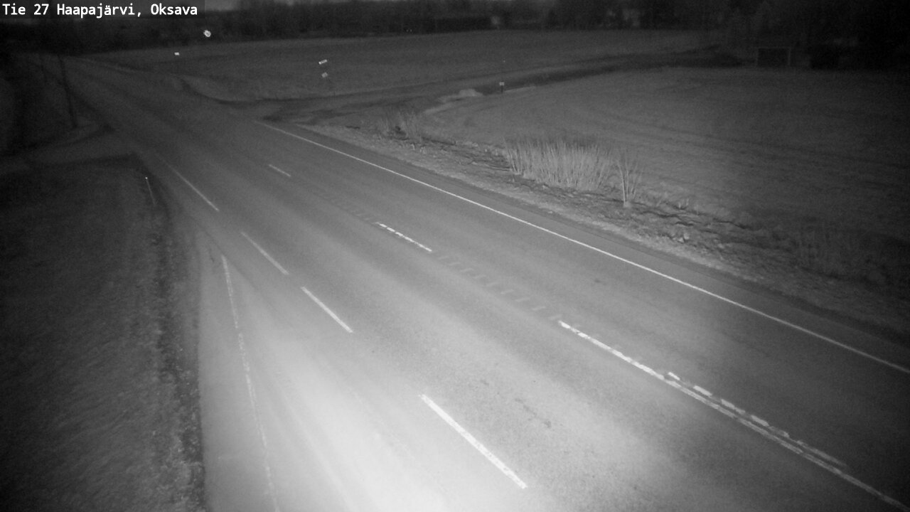Weather Camera Image Road 27 Haapajärvi, Oksava, Haapajärvi, Pohjois-Pohjanmaa
