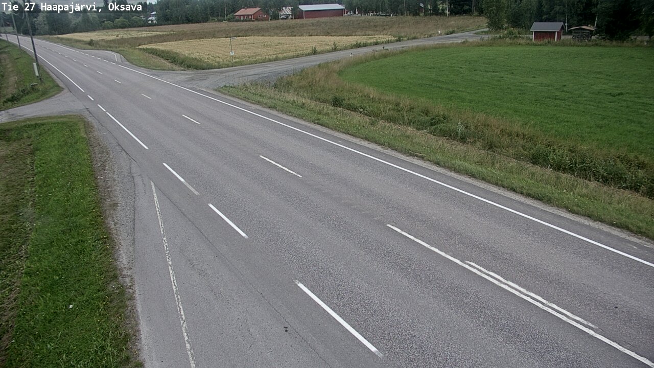 Weather Camera Image Väg 27 Haapajärvi, Oksava, Haapajärvi, Pohjois-Pohjanmaa