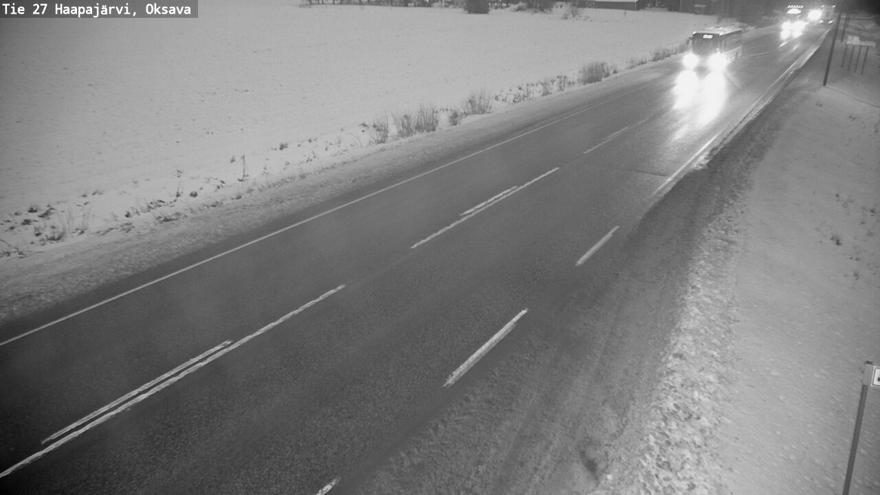 Weather Camera Image Väg 27 Haapajärvi, Oksava, Haapajärvi, Pohjois-Pohjanmaa