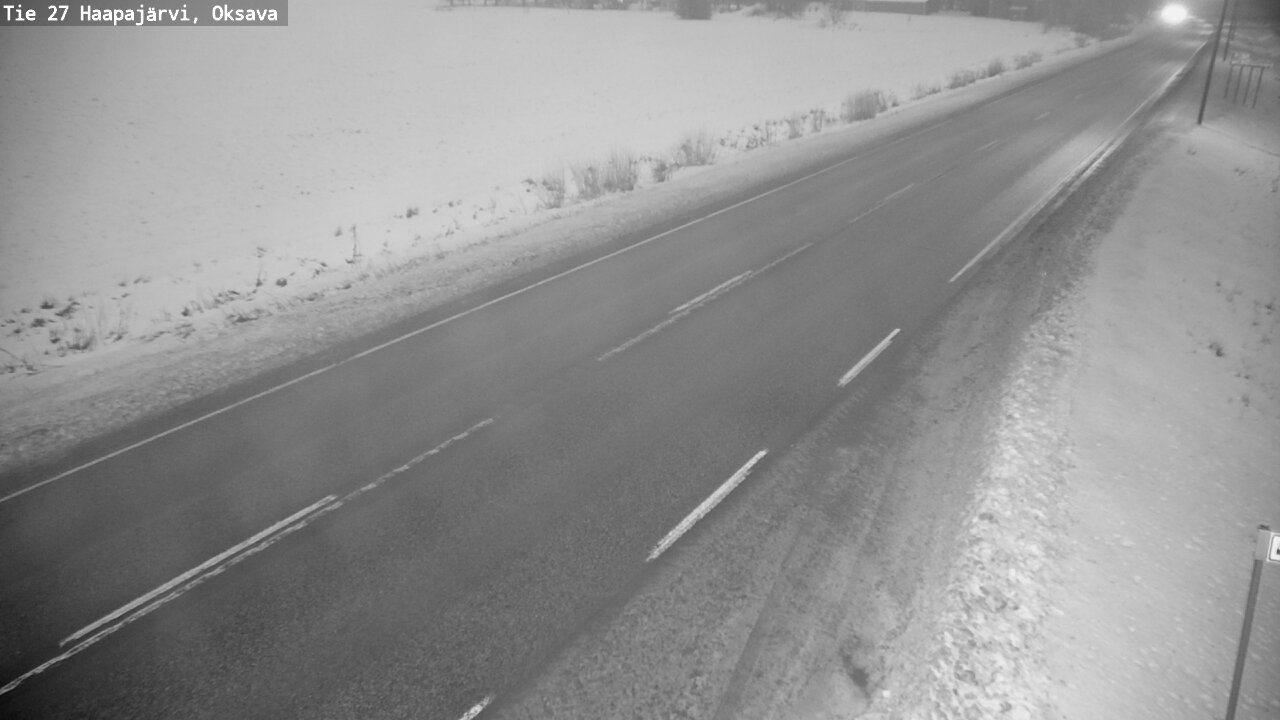 Weather Camera Image Väg 27 Haapajärvi, Oksava, Haapajärvi, Pohjois-Pohjanmaa