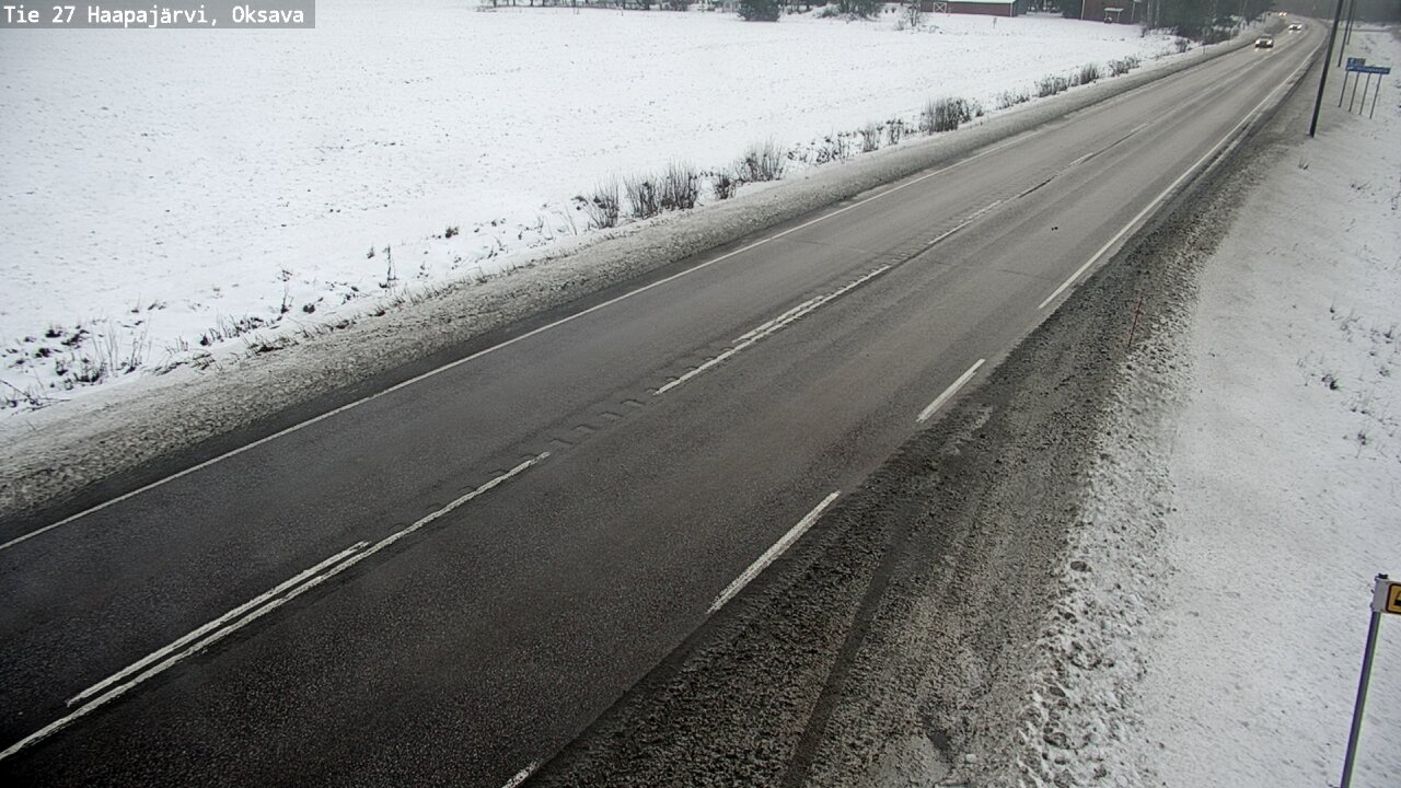 Weather Camera Image Väg 27 Haapajärvi, Oksava, Haapajärvi, Pohjois-Pohjanmaa