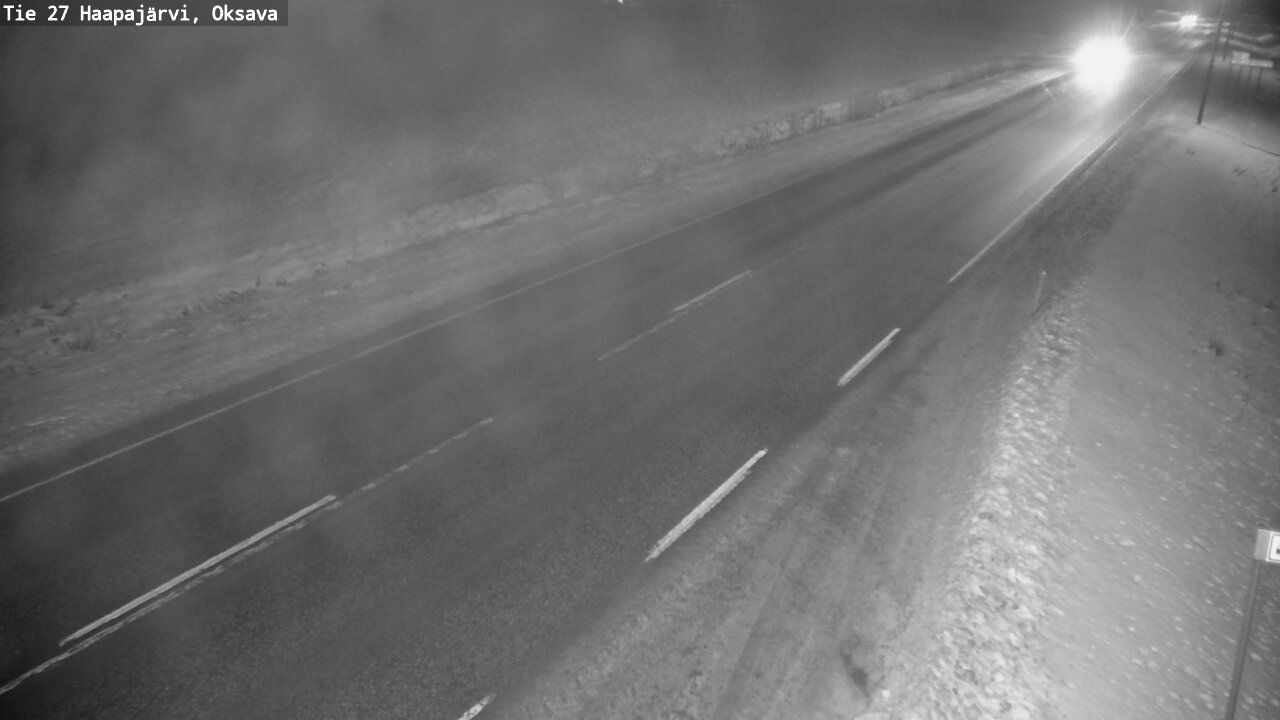 Weather Camera Image Väg 27 Haapajärvi, Oksava, Haapajärvi, Pohjois-Pohjanmaa