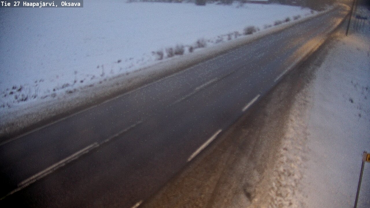 Weather Camera Image Väg 27 Haapajärvi, Oksava, Haapajärvi, Pohjois-Pohjanmaa