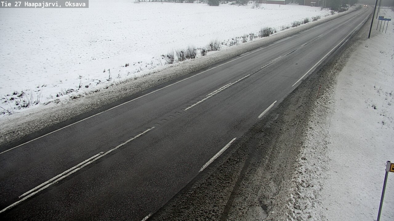 Weather Camera Image Väg 27 Haapajärvi, Oksava, Haapajärvi, Pohjois-Pohjanmaa
