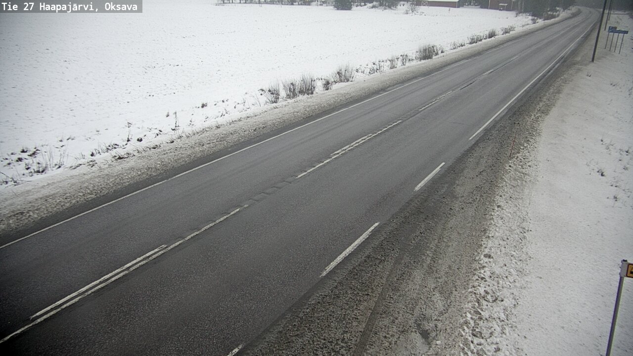 Weather Camera Image Väg 27 Haapajärvi, Oksava, Haapajärvi, Pohjois-Pohjanmaa
