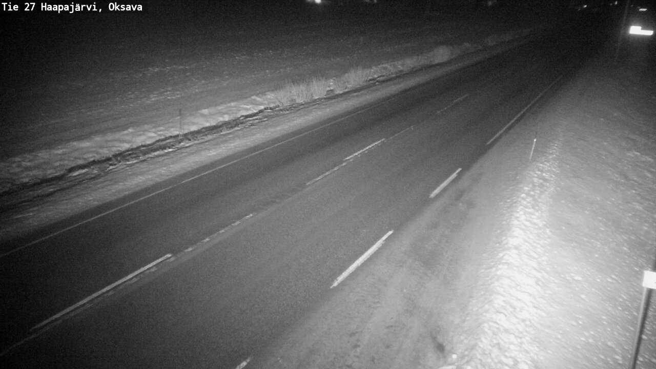 Weather Camera Image Väg 27 Haapajärvi, Oksava, Haapajärvi, Pohjois-Pohjanmaa
