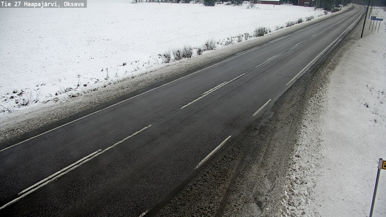 Weather Camera Image Väg 27 Haapajärvi, Oksava, Haapajärvi, Pohjois-Pohjanmaa