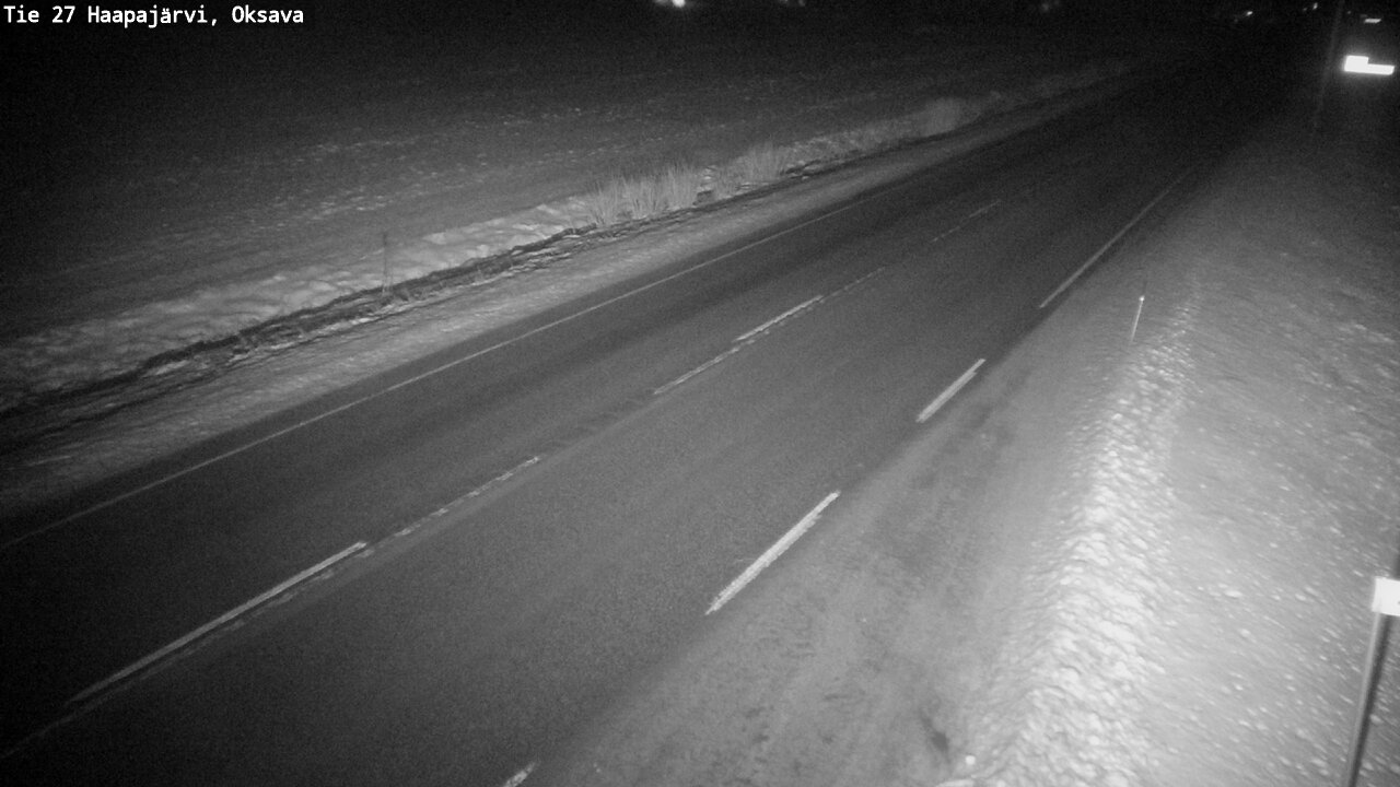 Weather Camera Image Väg 27 Haapajärvi, Oksava, Haapajärvi, Pohjois-Pohjanmaa