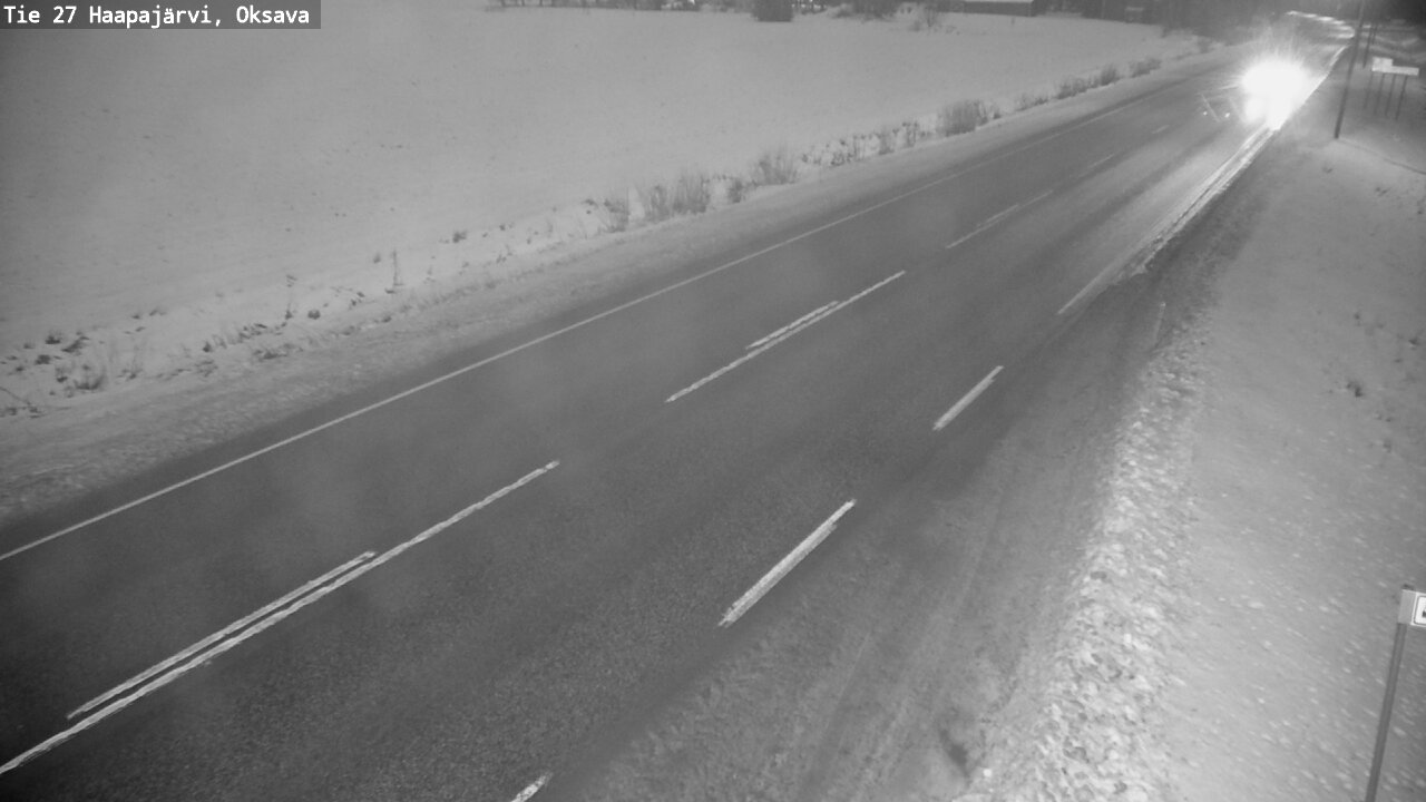 Weather Camera Image Väg 27 Haapajärvi, Oksava, Haapajärvi, Pohjois-Pohjanmaa