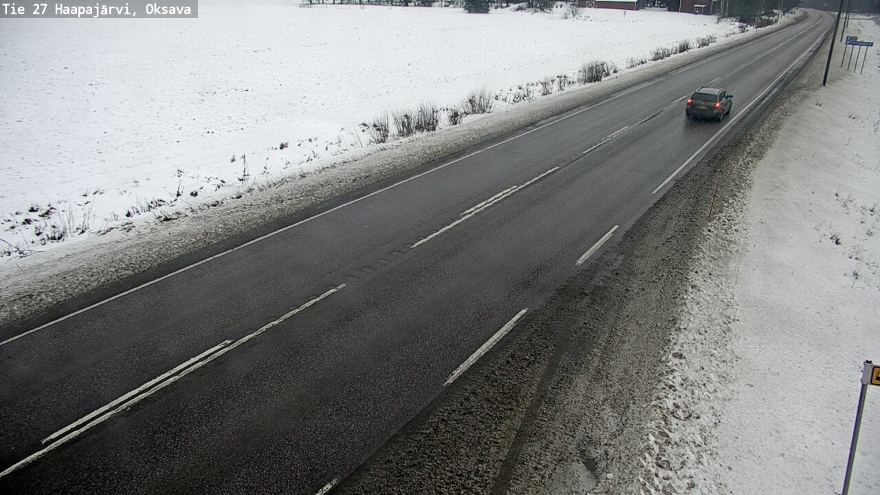 Weather Camera Image Väg 27 Haapajärvi, Oksava, Haapajärvi, Pohjois-Pohjanmaa