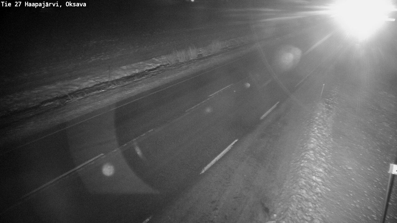 Weather Camera Image Väg 27 Haapajärvi, Oksava, Haapajärvi, Pohjois-Pohjanmaa
