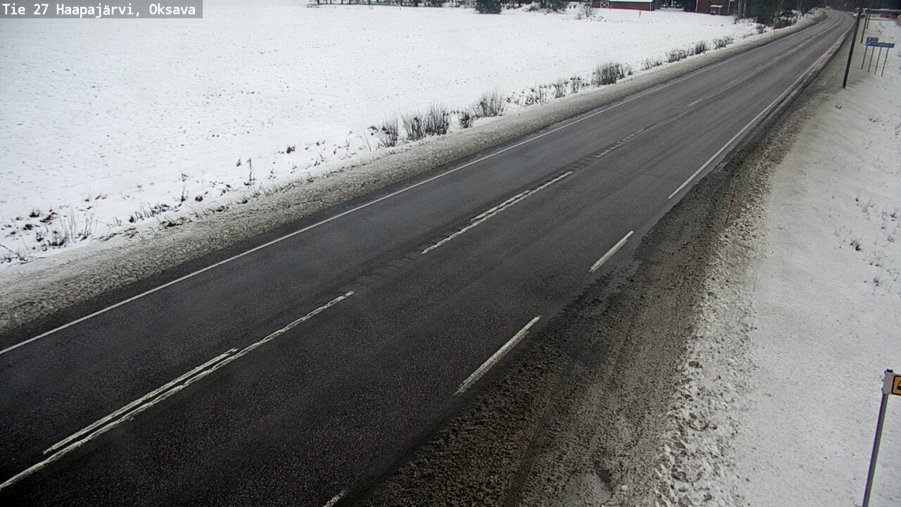 Weather Camera Image Väg 27 Haapajärvi, Oksava, Haapajärvi, Pohjois-Pohjanmaa