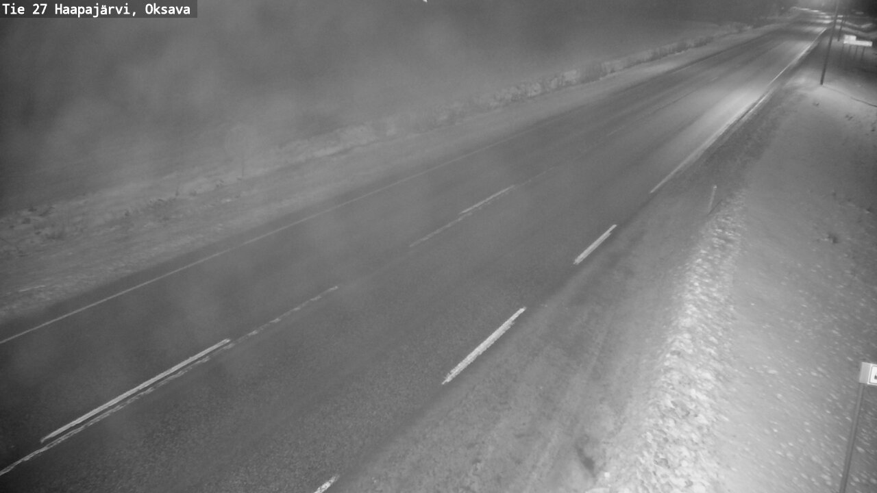 Weather Camera Image Väg 27 Haapajärvi, Oksava, Haapajärvi, Pohjois-Pohjanmaa