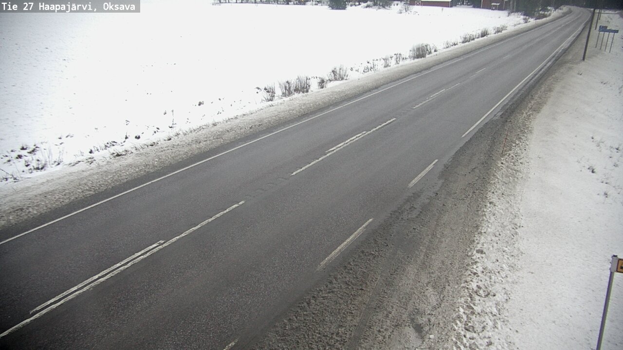Weather Camera Image Väg 27 Haapajärvi, Oksava, Haapajärvi, Pohjois-Pohjanmaa