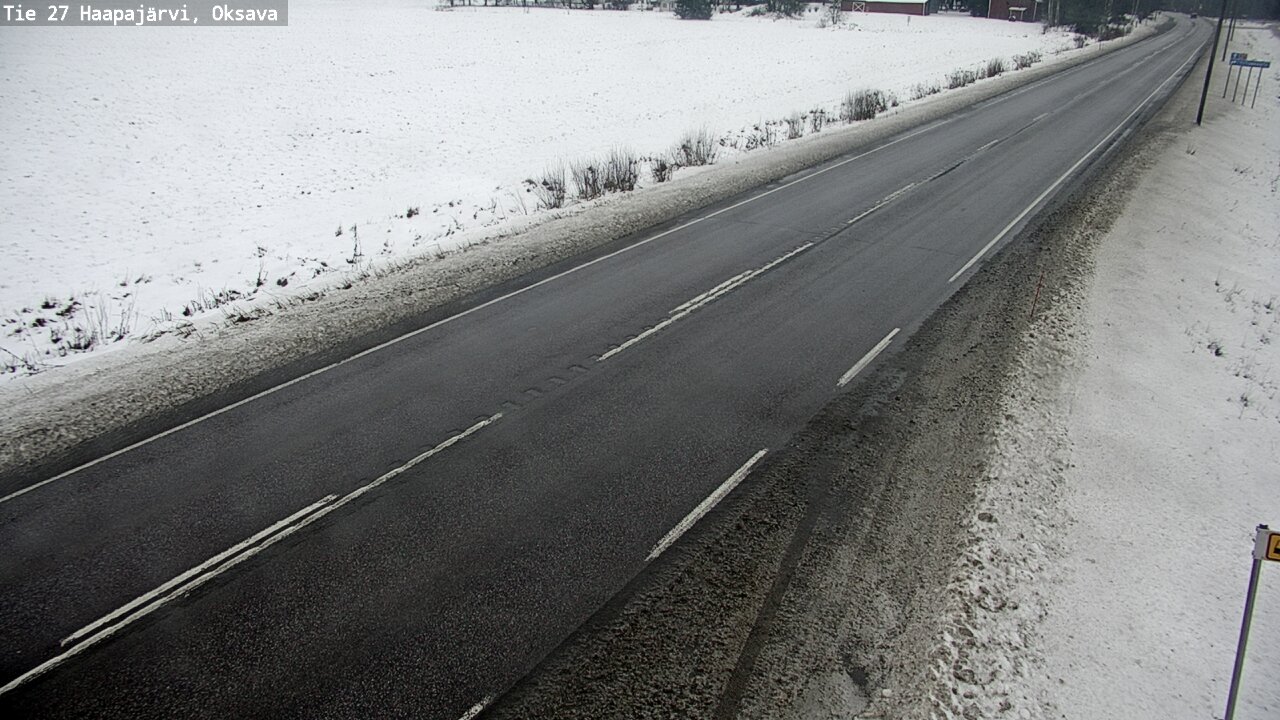 Weather Camera Image Väg 27 Haapajärvi, Oksava, Haapajärvi, Pohjois-Pohjanmaa