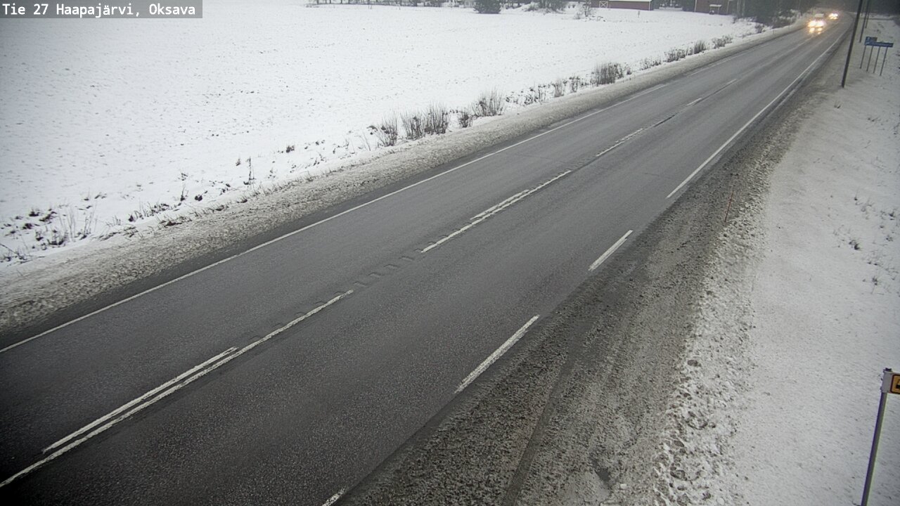 Weather Camera Image Väg 27 Haapajärvi, Oksava, Haapajärvi, Pohjois-Pohjanmaa