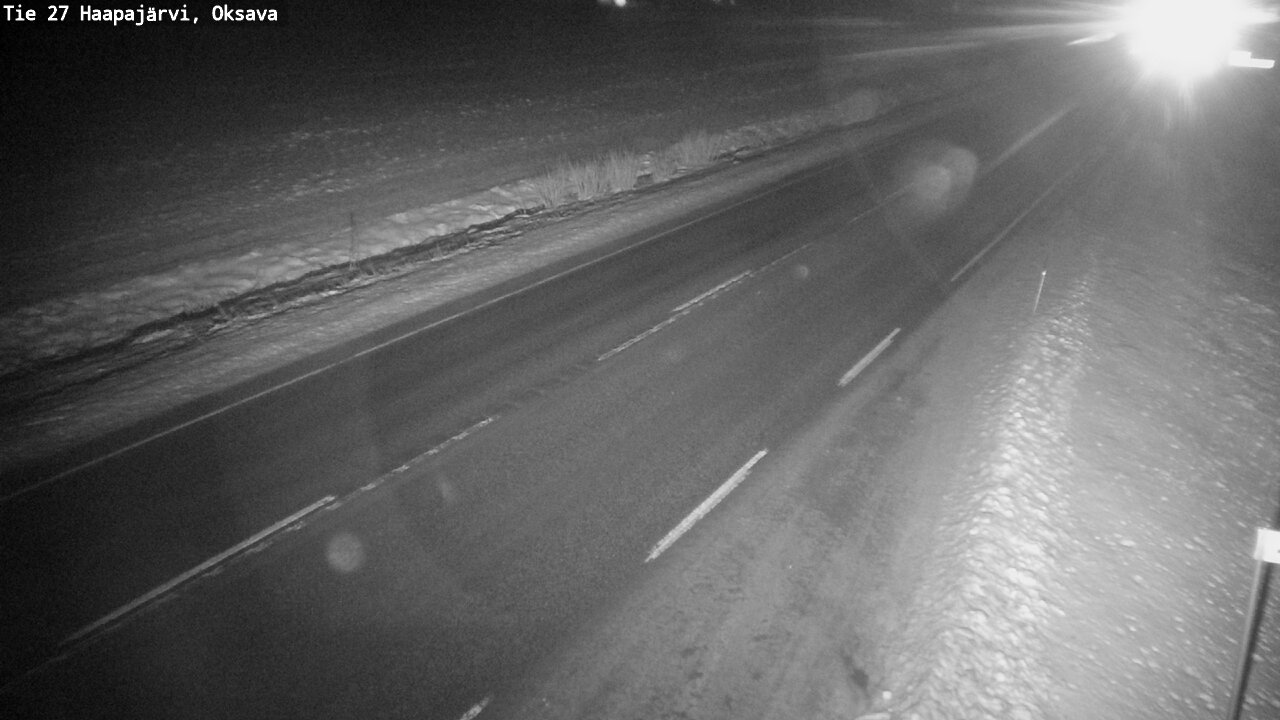 Weather Camera Image Väg 27 Haapajärvi, Oksava, Haapajärvi, Pohjois-Pohjanmaa