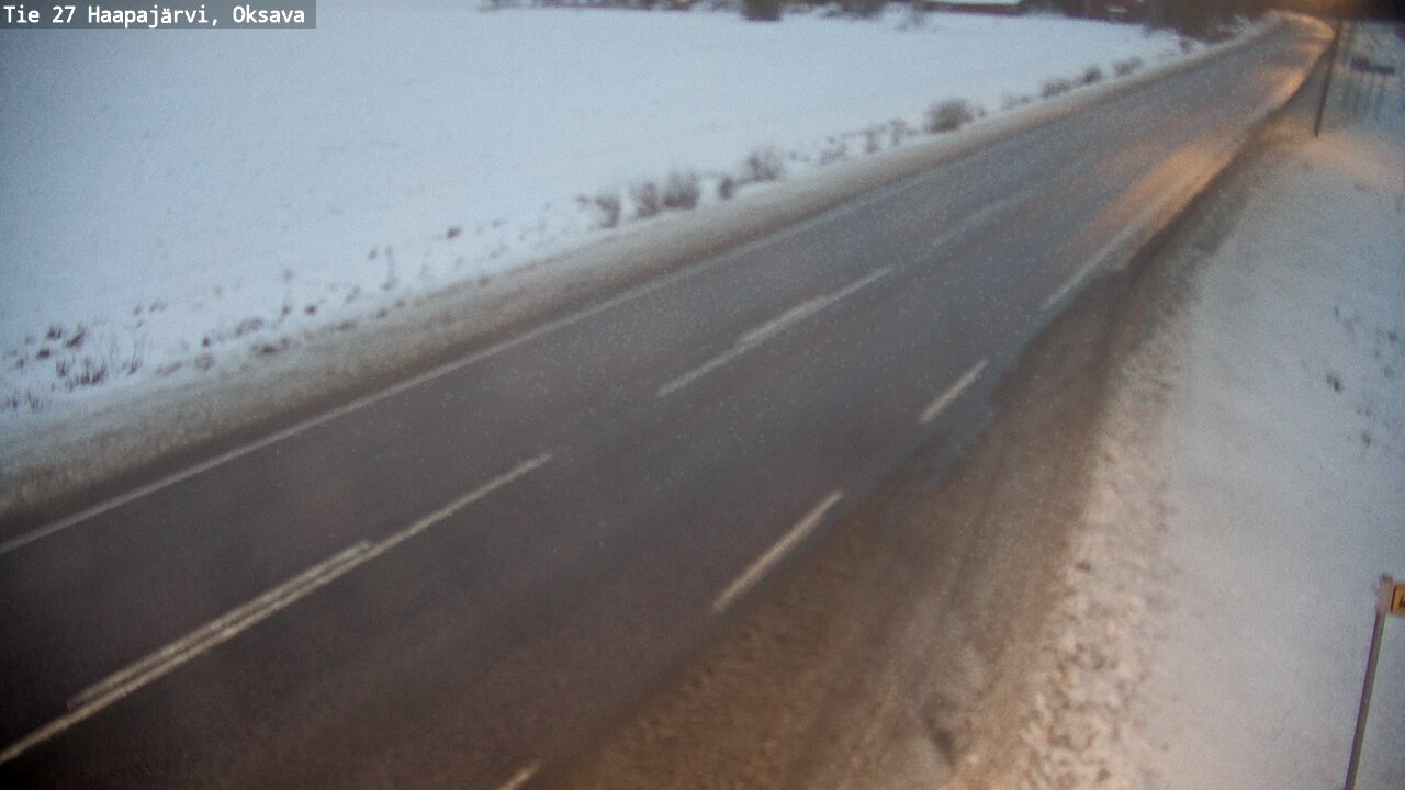 Weather Camera Image Väg 27 Haapajärvi, Oksava, Haapajärvi, Pohjois-Pohjanmaa
