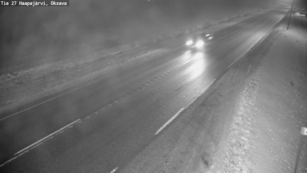 Weather Camera Image Väg 27 Haapajärvi, Oksava, Haapajärvi, Pohjois-Pohjanmaa
