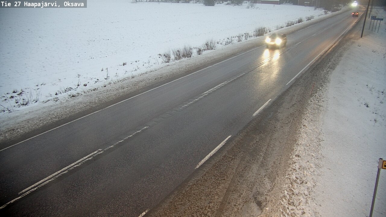 Weather Camera Image Väg 27 Haapajärvi, Oksava, Haapajärvi, Pohjois-Pohjanmaa