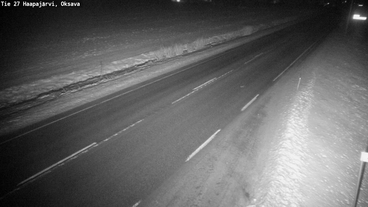 Weather Camera Image Väg 27 Haapajärvi, Oksava, Haapajärvi, Pohjois-Pohjanmaa