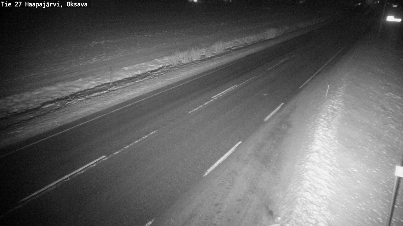 Weather Camera Image Väg 27 Haapajärvi, Oksava, Haapajärvi, Pohjois-Pohjanmaa