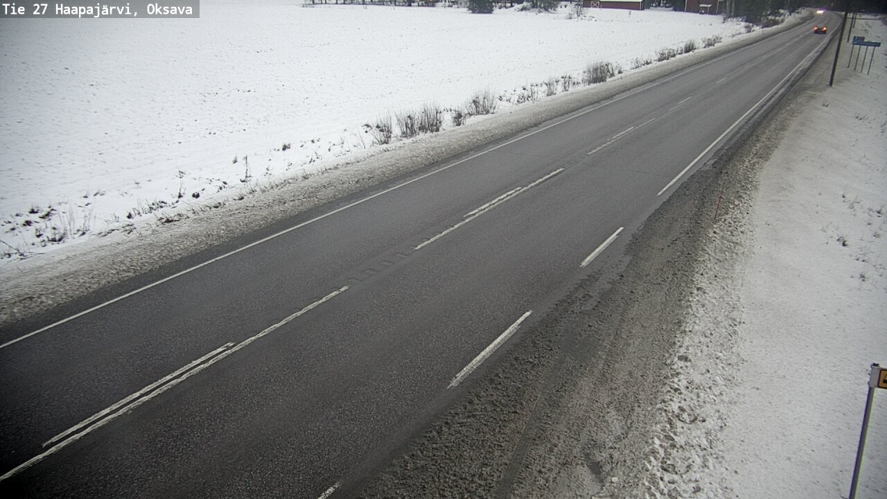Weather Camera Image Väg 27 Haapajärvi, Oksava, Haapajärvi, Pohjois-Pohjanmaa