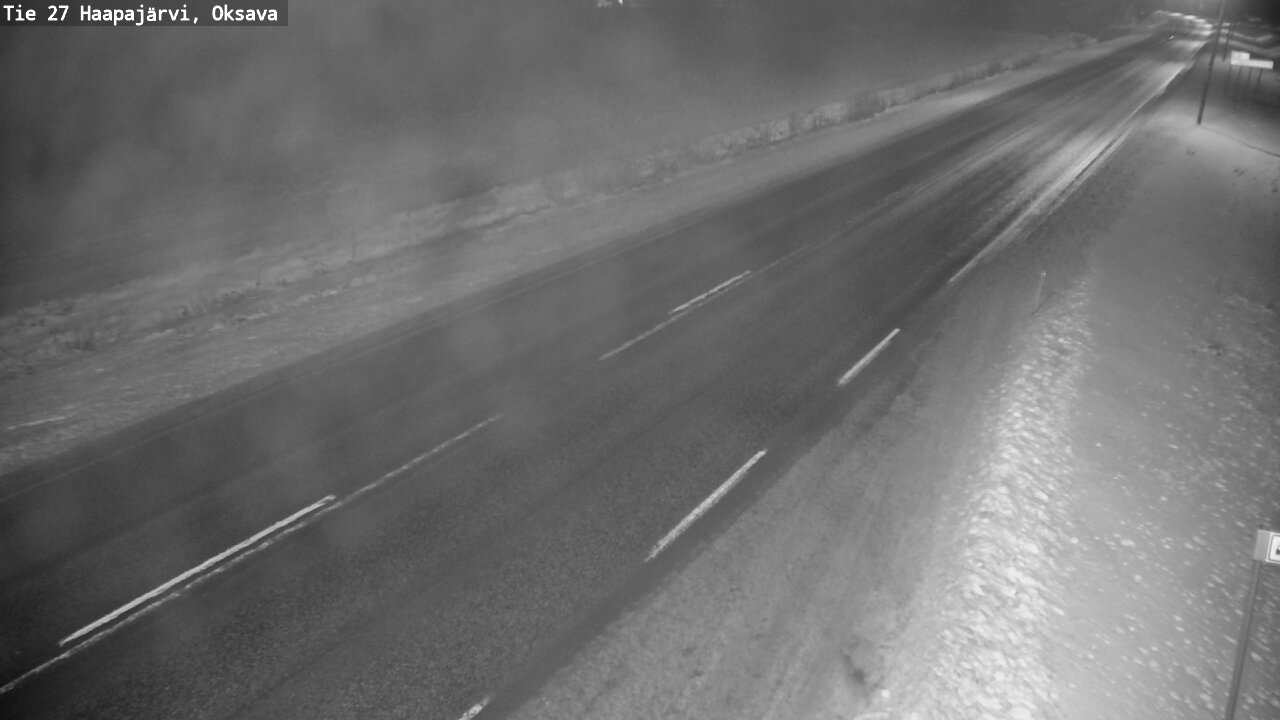Weather Camera Image Väg 27 Haapajärvi, Oksava, Haapajärvi, Pohjois-Pohjanmaa