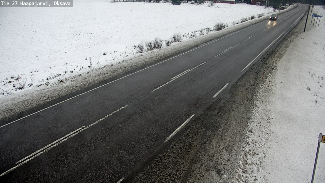 Weather Camera Image Väg 27 Haapajärvi, Oksava, Haapajärvi, Pohjois-Pohjanmaa