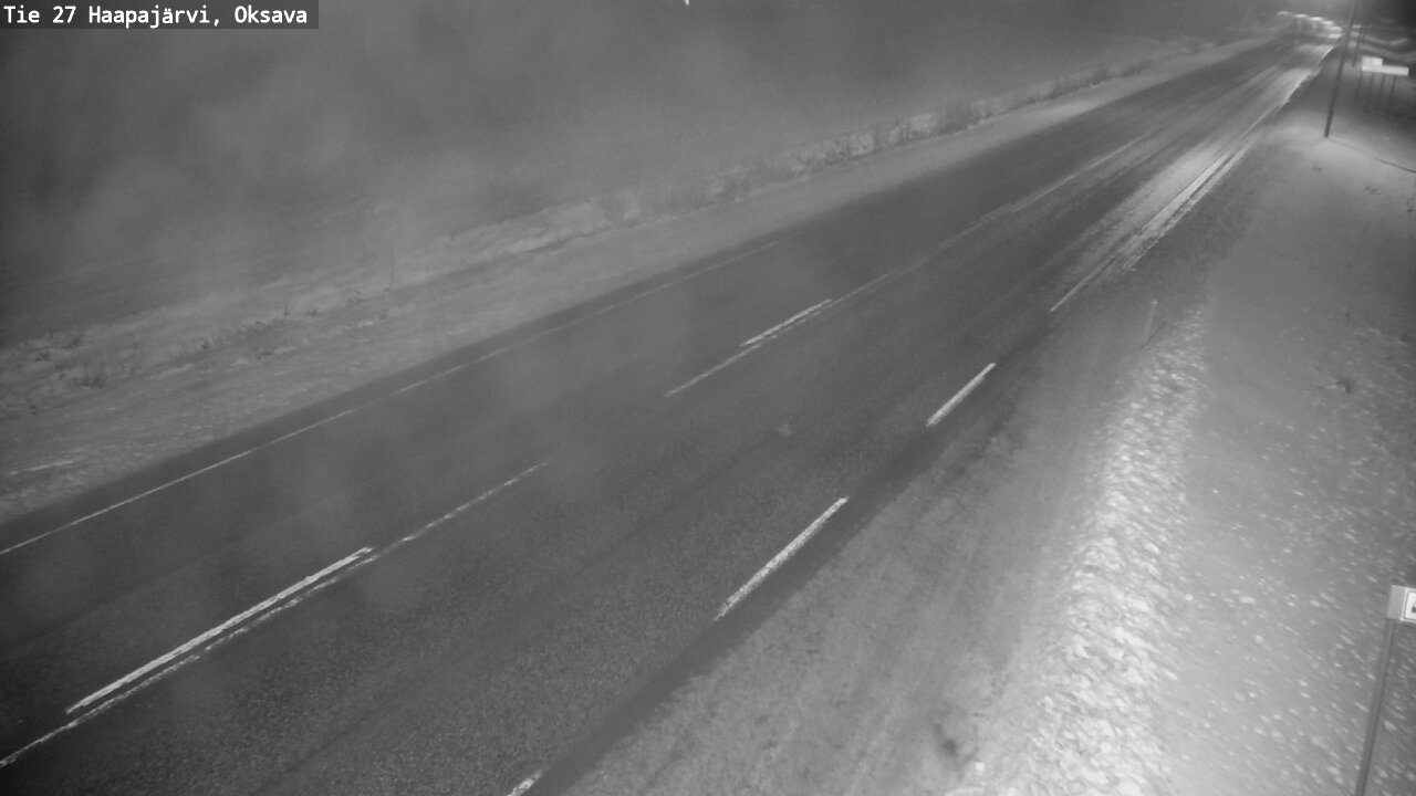 Weather Camera Image Väg 27 Haapajärvi, Oksava, Haapajärvi, Pohjois-Pohjanmaa