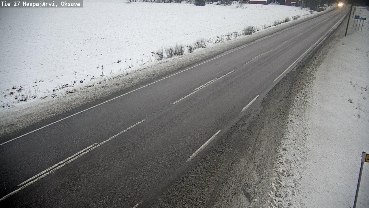 Weather Camera Image Väg 27 Haapajärvi, Oksava, Haapajärvi, Pohjois-Pohjanmaa