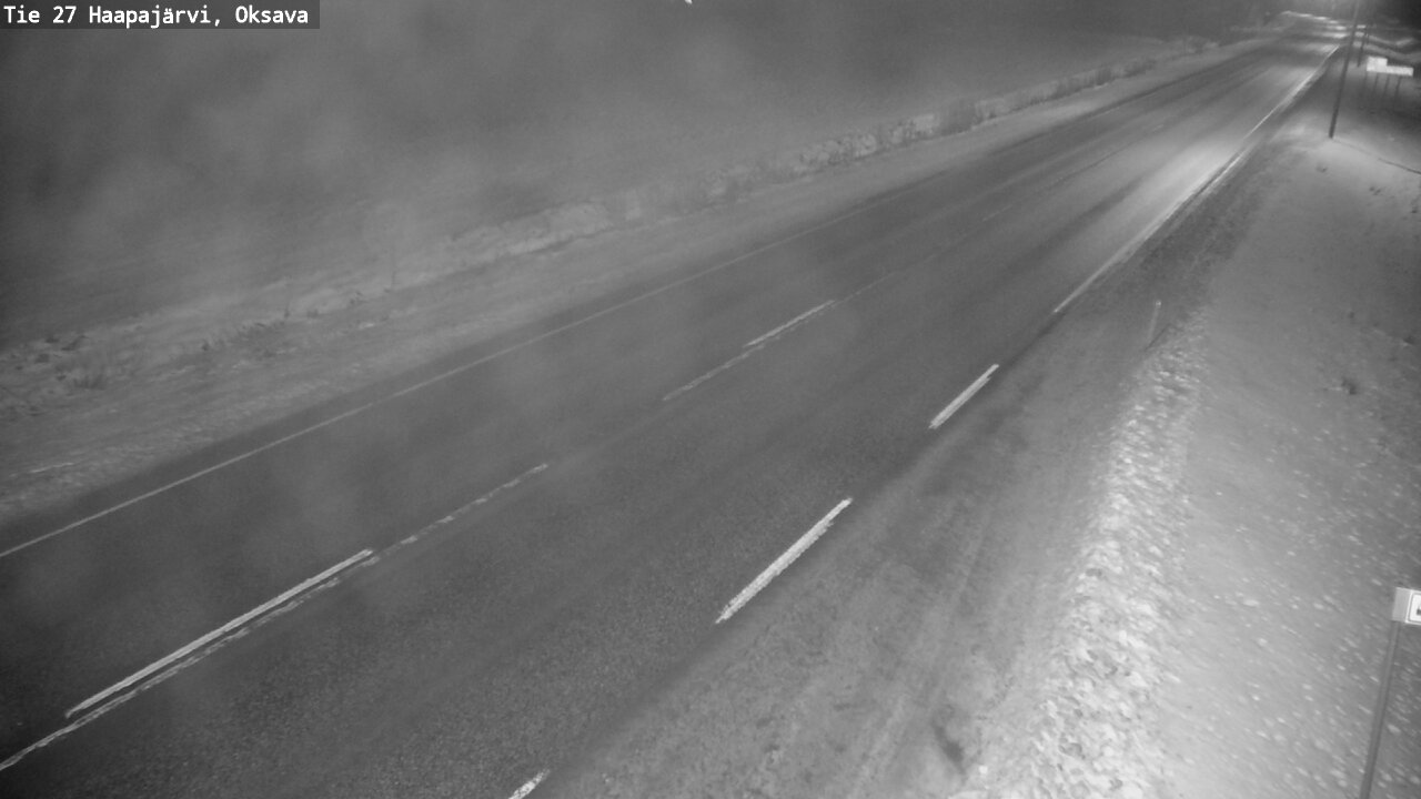 Weather Camera Image Väg 27 Haapajärvi, Oksava, Haapajärvi, Pohjois-Pohjanmaa