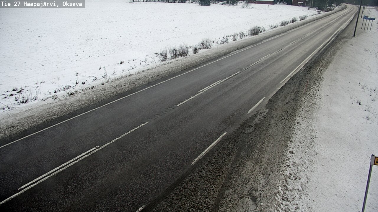 Weather Camera Image Väg 27 Haapajärvi, Oksava, Haapajärvi, Pohjois-Pohjanmaa