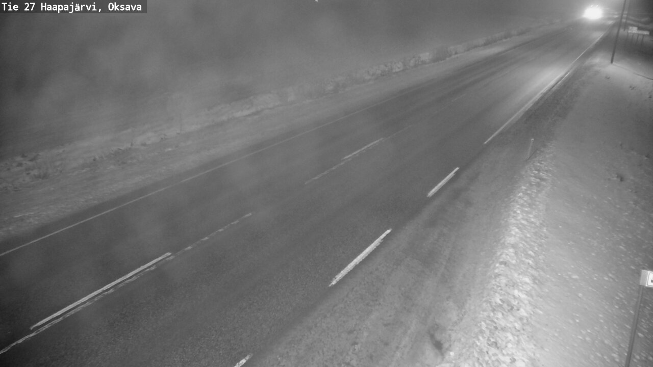 Weather Camera Image Väg 27 Haapajärvi, Oksava, Haapajärvi, Pohjois-Pohjanmaa