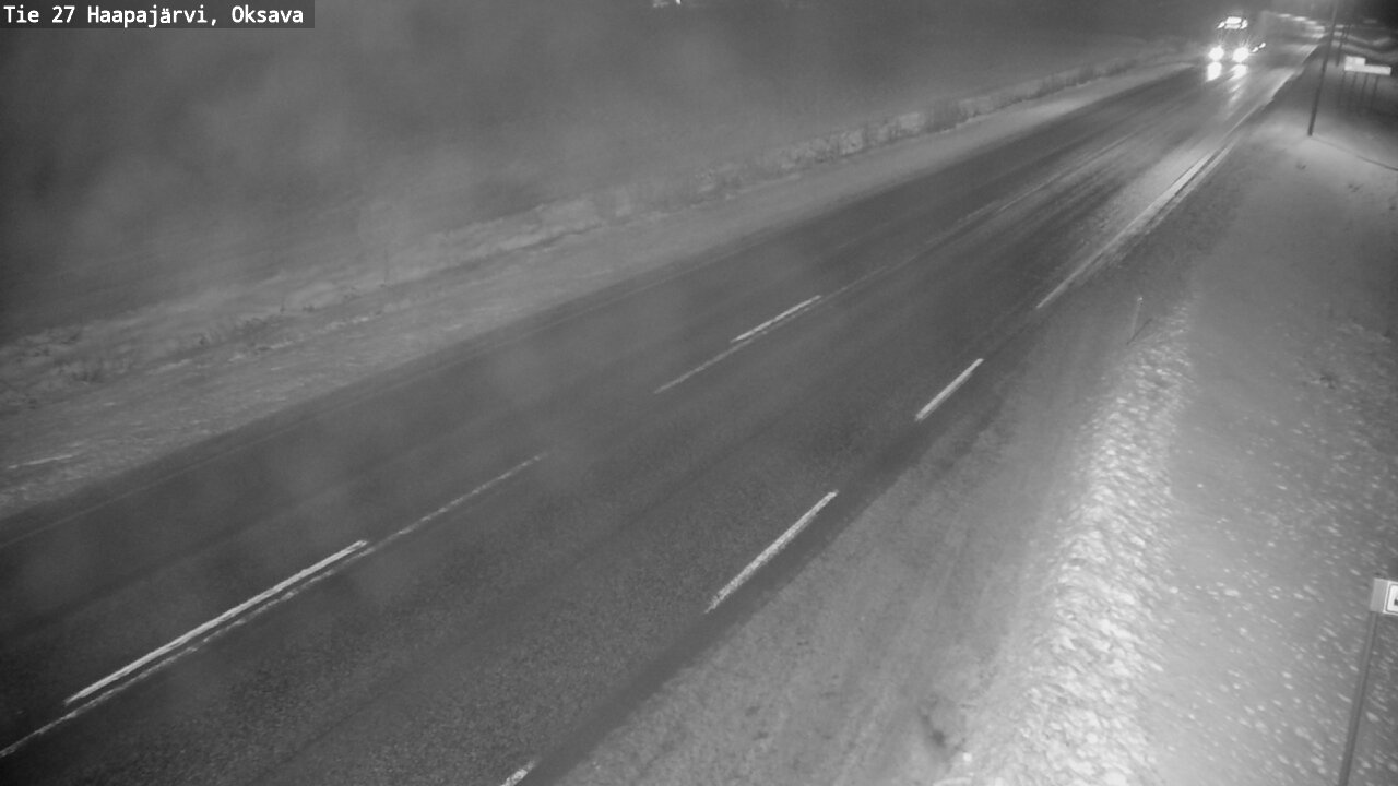 Weather Camera Image Väg 27 Haapajärvi, Oksava, Haapajärvi, Pohjois-Pohjanmaa