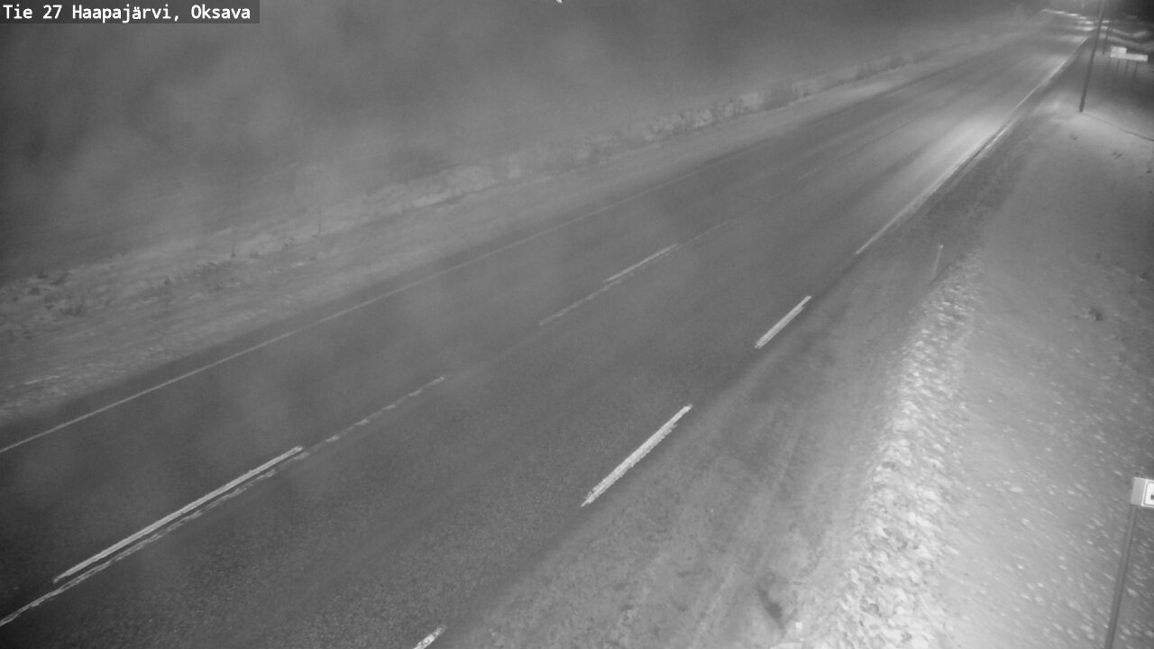 Weather Camera Image Väg 27 Haapajärvi, Oksava, Haapajärvi, Pohjois-Pohjanmaa