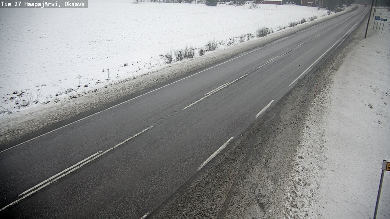 Weather Camera Image Väg 27 Haapajärvi, Oksava, Haapajärvi, Pohjois-Pohjanmaa
