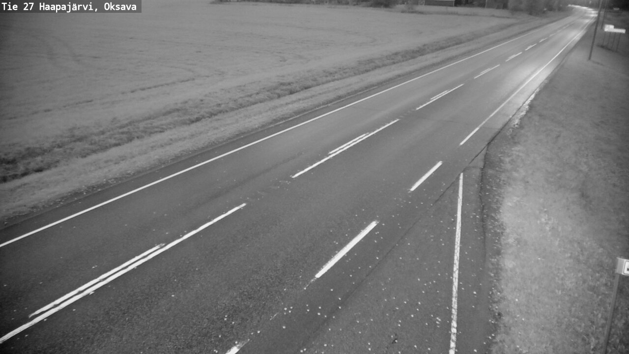 Weather Camera Image Road 27 Haapajärvi, Oksava, Haapajärvi, Pohjois-Pohjanmaa
