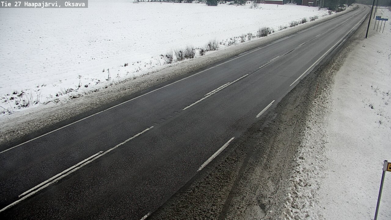 Weather Camera Image Väg 27 Haapajärvi, Oksava, Haapajärvi, Pohjois-Pohjanmaa