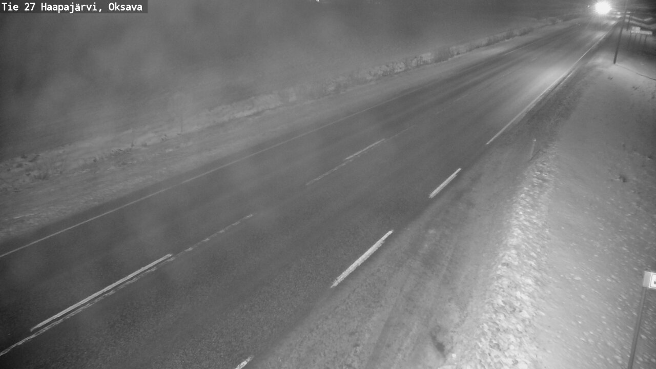 Weather Camera Image Väg 27 Haapajärvi, Oksava, Haapajärvi, Pohjois-Pohjanmaa