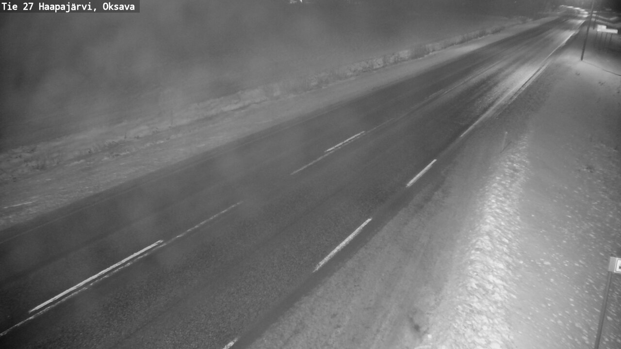 Weather Camera Image Väg 27 Haapajärvi, Oksava, Haapajärvi, Pohjois-Pohjanmaa