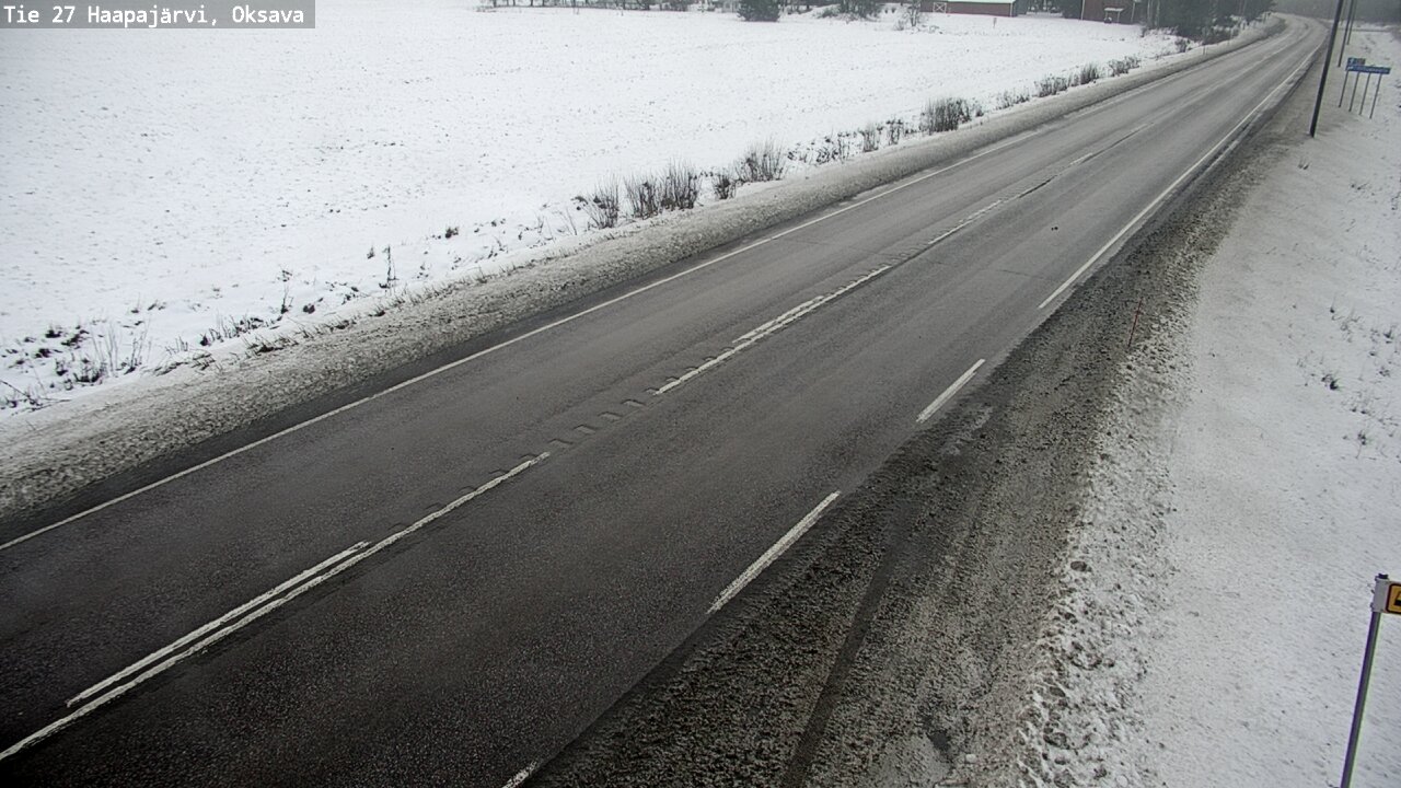 Weather Camera Image Väg 27 Haapajärvi, Oksava, Haapajärvi, Pohjois-Pohjanmaa