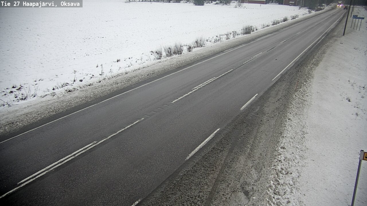 Weather Camera Image Väg 27 Haapajärvi, Oksava, Haapajärvi, Pohjois-Pohjanmaa