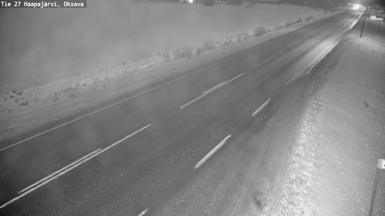 Weather Camera Image Väg 27 Haapajärvi, Oksava, Haapajärvi, Pohjois-Pohjanmaa